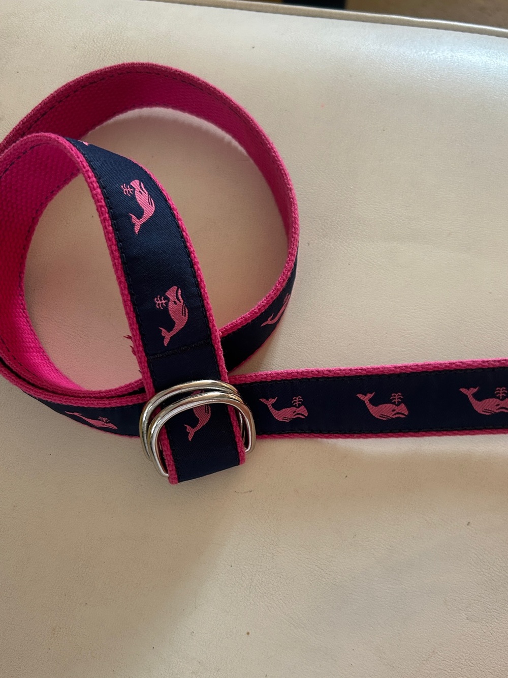 Preston Pink Whale and Navy Belt